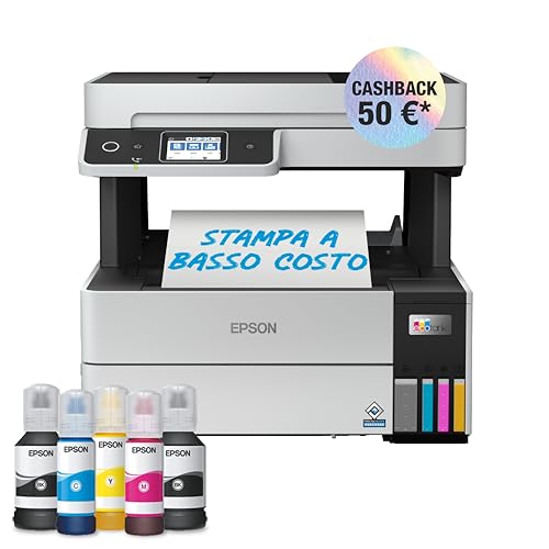 EPSON EcoTank ET 5170 stampante Multifunzione A4 (stampa, copia, scansione, Fax) USB, Wi Fi, Wi Fi Direct, Ethernet, display LCD 6,1 cm, ADF, serbatoi flaconi alta capacità, Smart Panel, fronte/retro : Amazon.it: Informatica(EcoTank ET-5150)