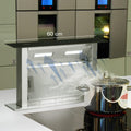 KLARSTEIN Downdraft Cappa Aspirante, Cappa Cucina con Flusso d'Aria 430m³/h, 4 modalità di Aspirazione della Ventola, Cappa a Incasso con modalità Ricircolo Opzionale, Cappa Sottopensile con Timer