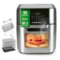 GOURMETmaxx Friggitrice digitale ad aria calda 12 L, forno XXL in acciaio inox | Timer, display touch, spiedo rotante | Frittura a basso contenuto di grassi e a risparmio energetico | 1800 W : Amazon.it: Casa e cucina(2x 3,5 Litri/Acciaio Inox)