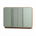 Mobile contenitore in legno con ante verdi per soggiorno – 120 x 60 x 75 cm