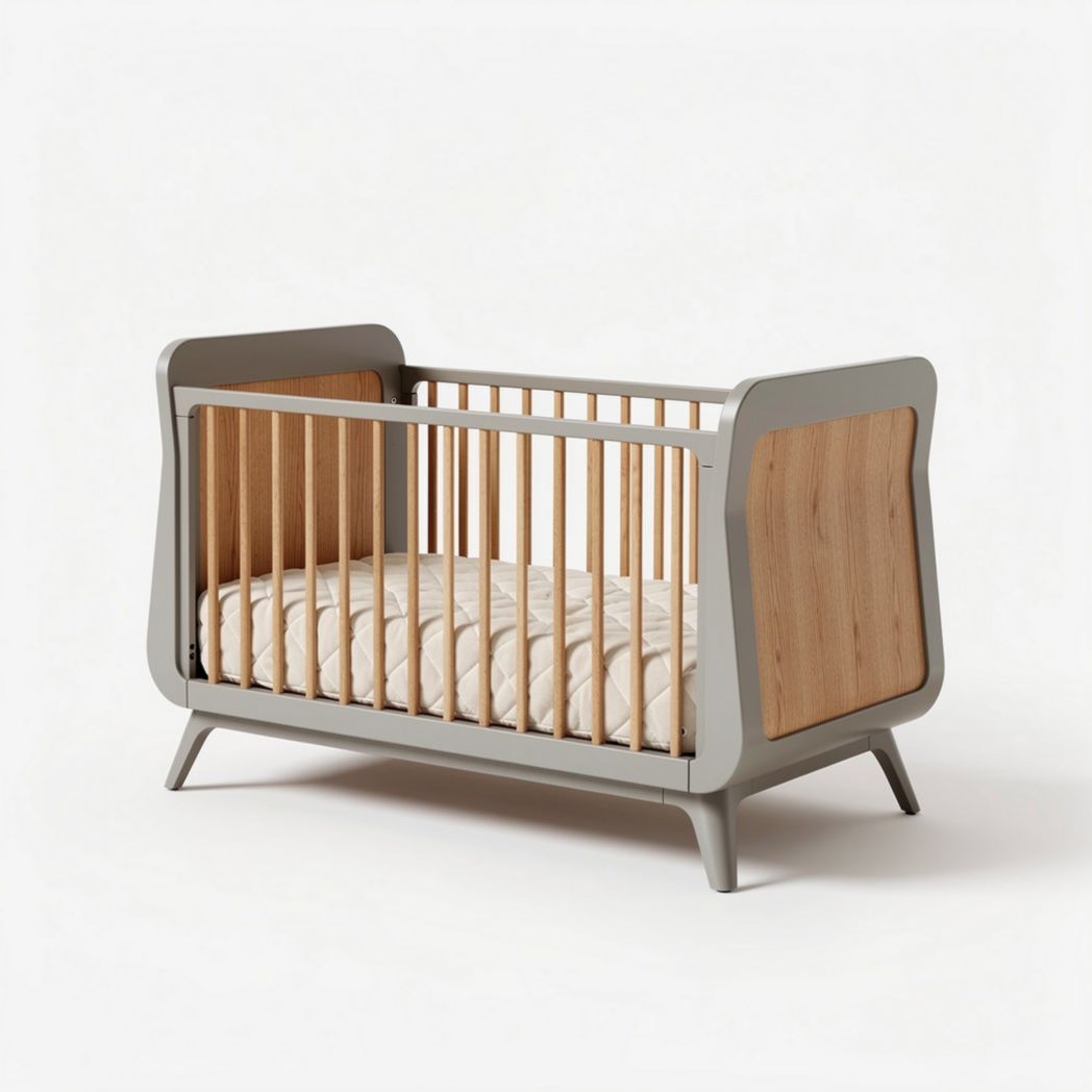 Culla in legno con sponde per ambiente infantile – 130 x 70 x 85 cm