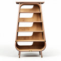 Libreria in legno con ripiani in posizione graduata per soggiorno – 80 x 40 x 150 cm