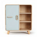 Mobile contenitore in legno con anta e ripiani per soggiorno – 80 x 40 x 70 cm