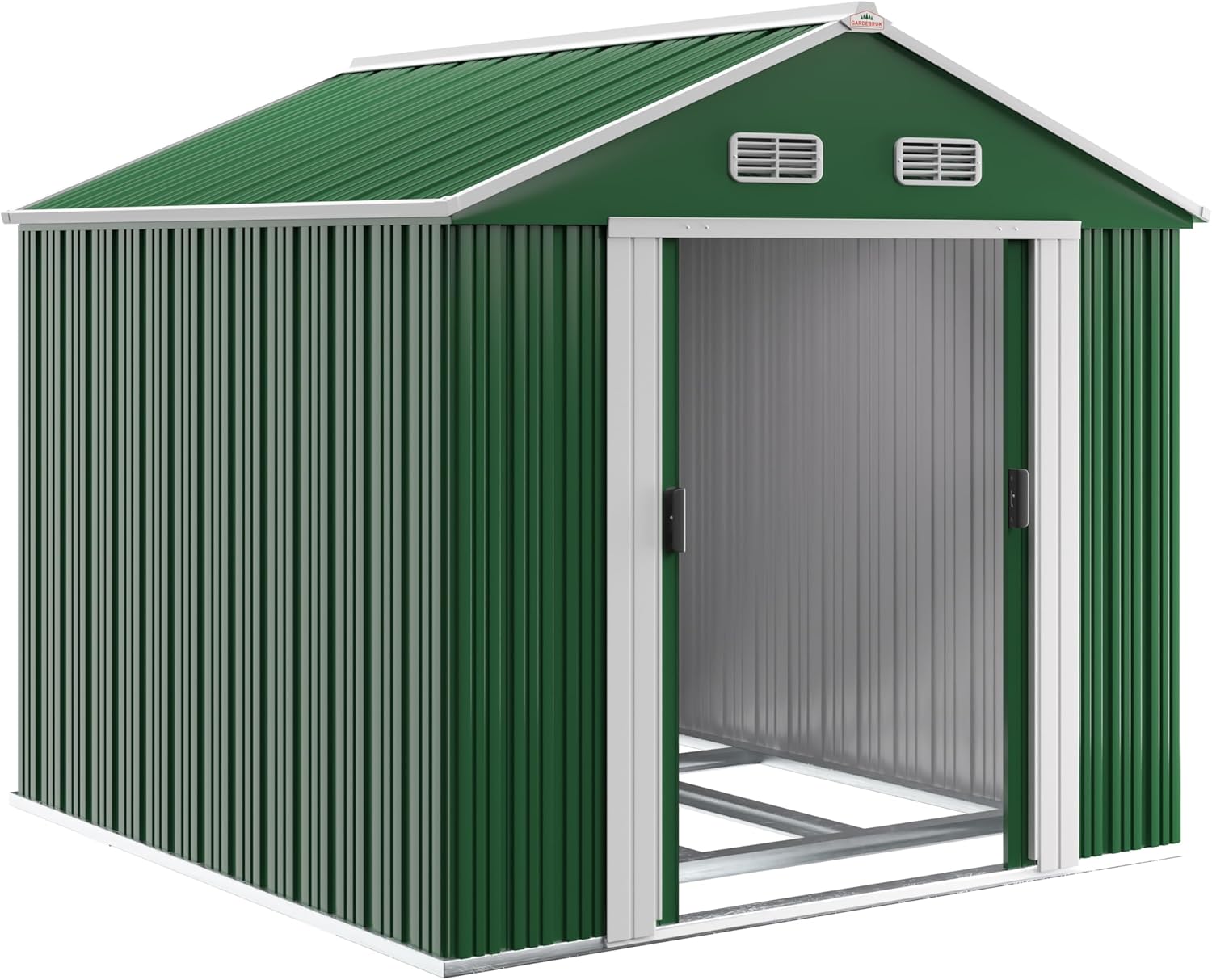 GARDEBRUK® Capanno da Giardino XXL 8m² Fondamenta 312x257x178cm Porta Scorrevole Rimessa per Attrezzi da Esterno 15m³