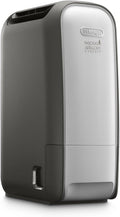 De'Longhi Tasciugo AriaDry Light - Deumidificatore Casa Portatile, Tecnologia Zeolite e Ionizzatore, 7.5L/Giorno, Asciugabiancheria, Antimuffa, Silenzioso, Funzione Swing, Timer, Grigio (DNS80)
