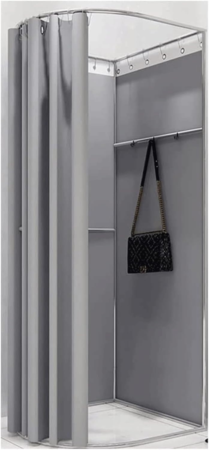 Include un camerino con struttura in metallo e un negozio di abbigliamento temporaneo. Spogliatoio facile da montare(B,70x70x180cm)