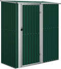 vidaXL Capanno da Giardino Verde 180,5x97x209,5 cm in Acciaio Zincato