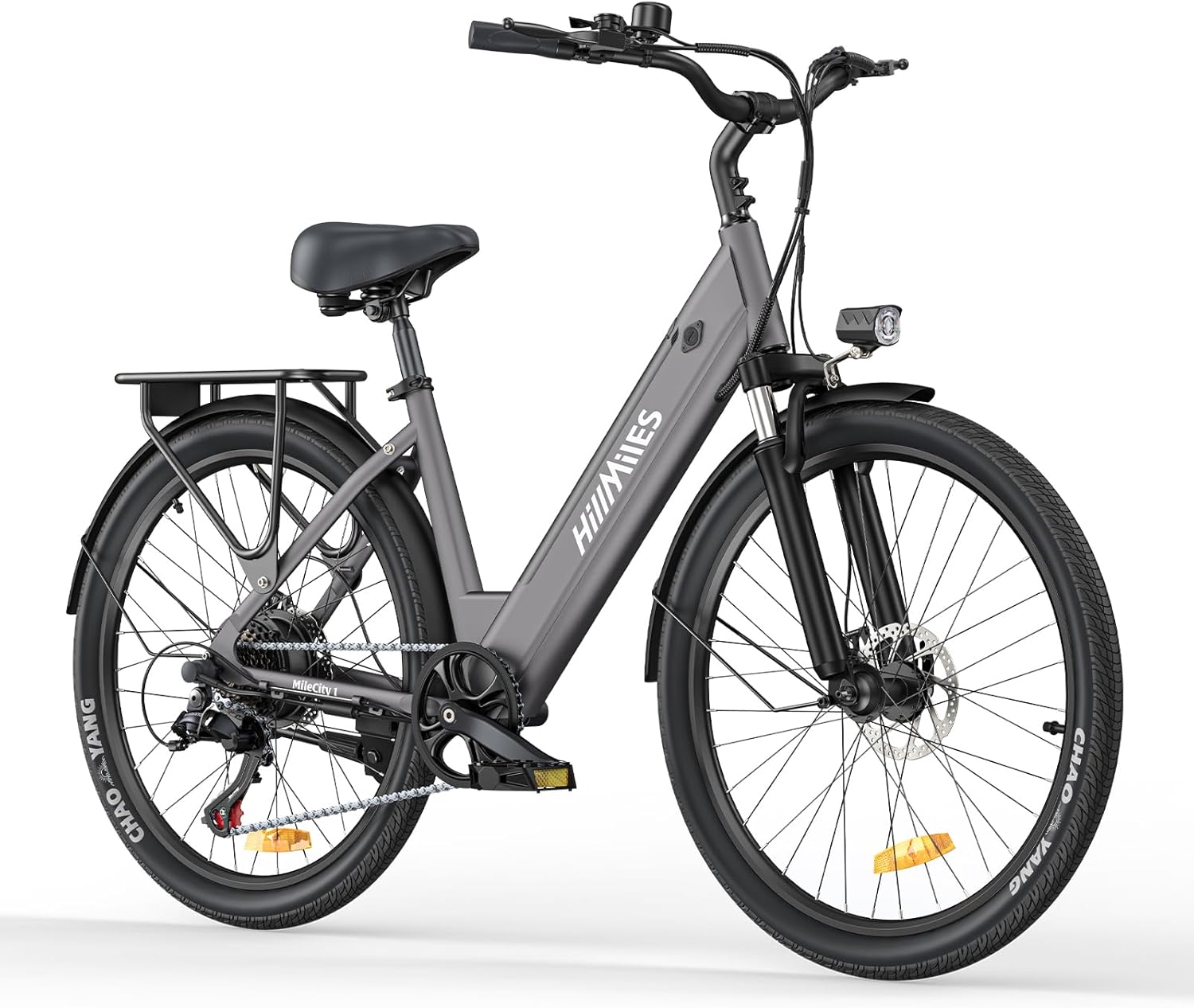 Bici Elettrica Per Adulti Da 26, 7 Velocità Bicicletta Elettrica da 36V 13Ah Batteria Rimovibile, 25km/h  Autonomia di 80-100km E-bike Per Pendolari Urbani, IP65 impermeabile(Grey)
