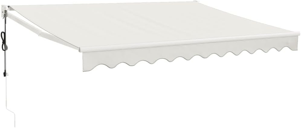 vidaXL Automatic Retractable Sun Shade Cream 3.5 x 2.5 m