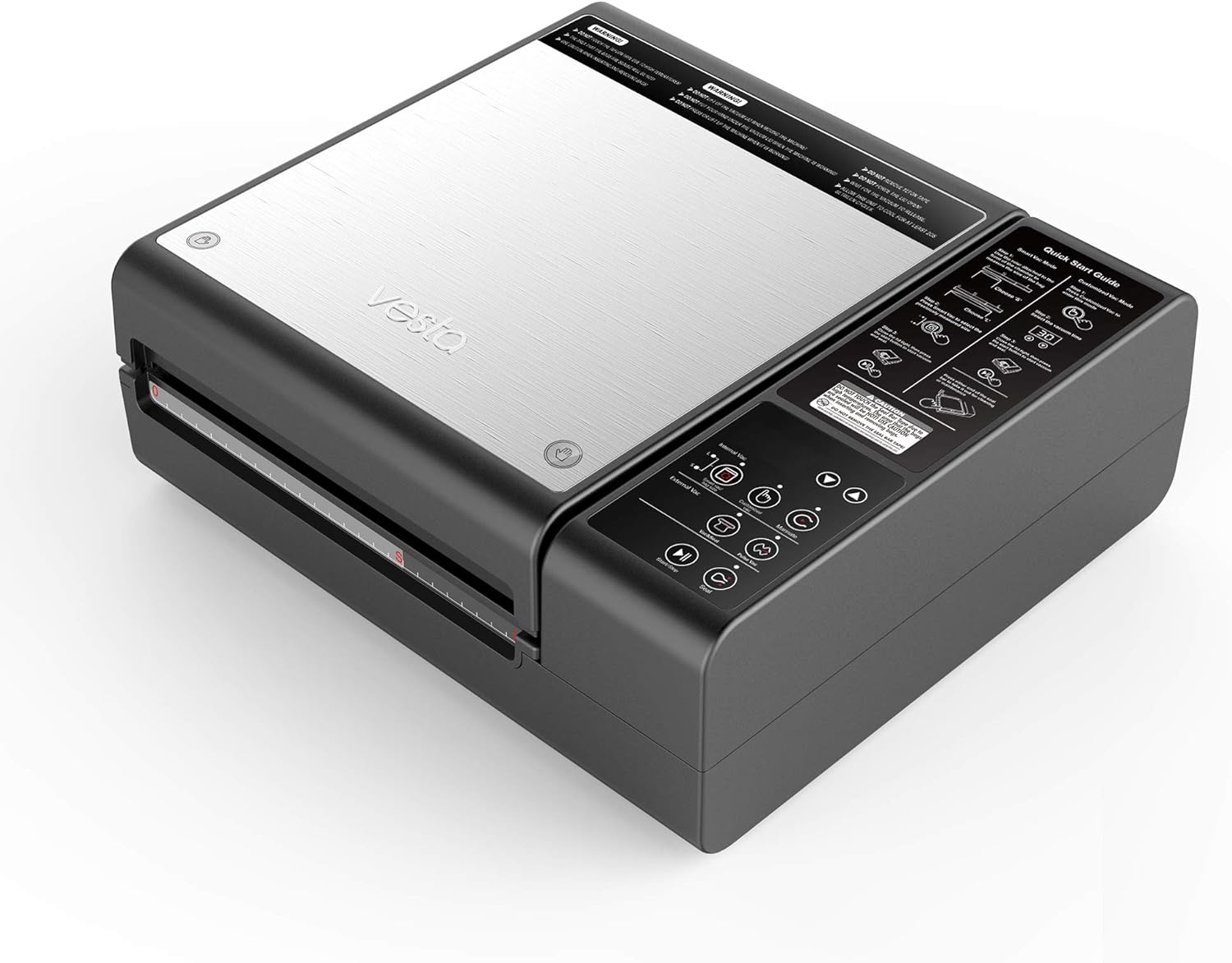 Macchina per sottovuoto 2 in 1 di Vesta Precision | Chamber Vac Elite | Camera e sottovuoto esterno | Camera per alimenti ricchi di liquidi | Esterno per cibi lunghi | SmartVac e Marinare Veloce