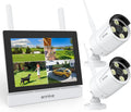 ANNKE Kit di Sorveglianza Wifi 3MP con Schermo LCD da 7, NVR WiFi 4CH 5MP con Touch Screen IPS e 2 Telecamere IP 3MP Esterni, Visione Notturna da 100ft,Audio Bidirezionale,Rilevamento del Movimento