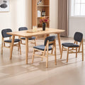 Set di 4 Sedie da Pranzo Sedie da Cucina in Tessuto Poltroncine da Cucina con Gambe in Legno Sedie da Salotto per Sala da Pranzo/Soggiorno, Grigio
