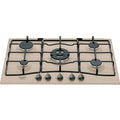 Piano cottura a gas 75 cm Avena Griglie Smaltate - Tripla corona HOTPOINT ARISTON PCN 750 T (AV) R /HA - PCN750TAVRHA(Avena/Nero)