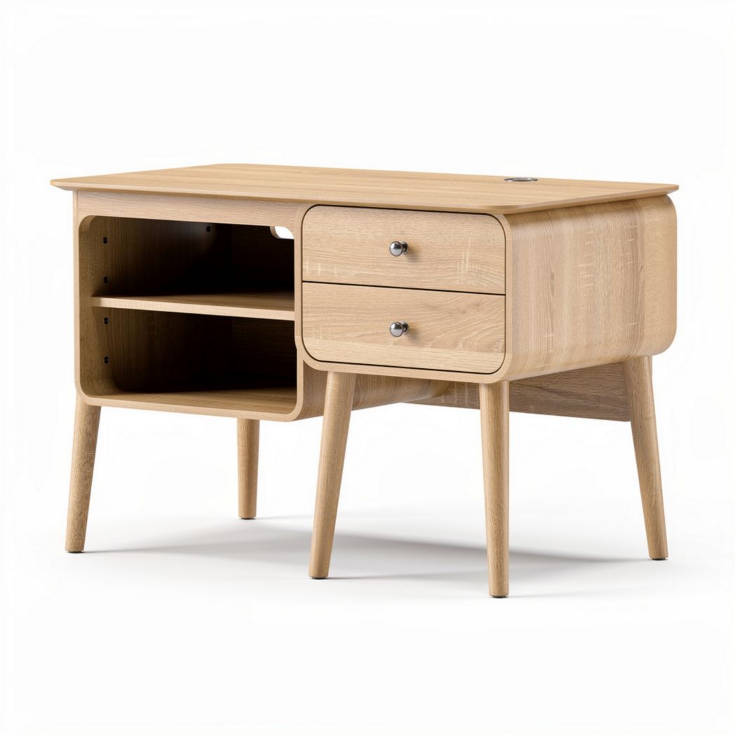 Scrivania in legno con cassetti per ufficio e studio – 120 x 60 x 75 cm
