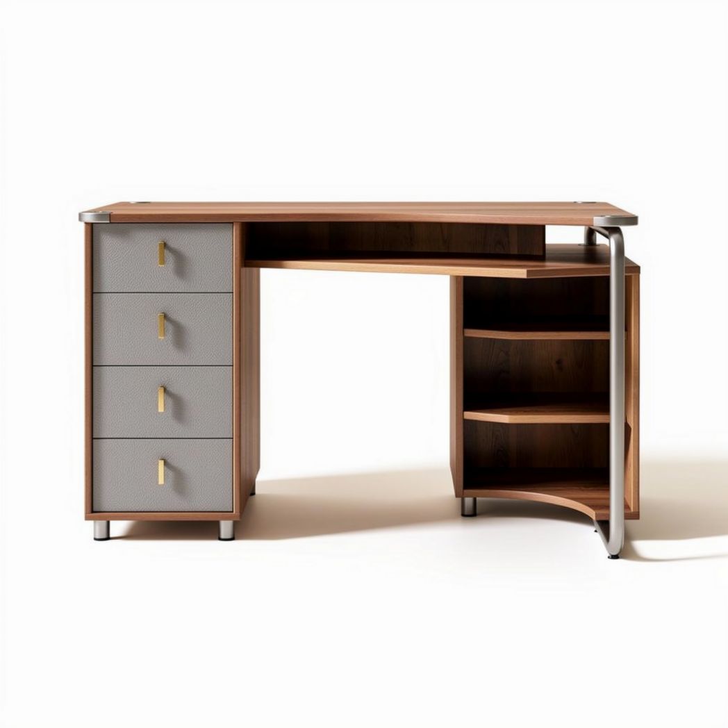 Scrivania in legno con cassetti per ufficio – 150 x 60 x 75 cm