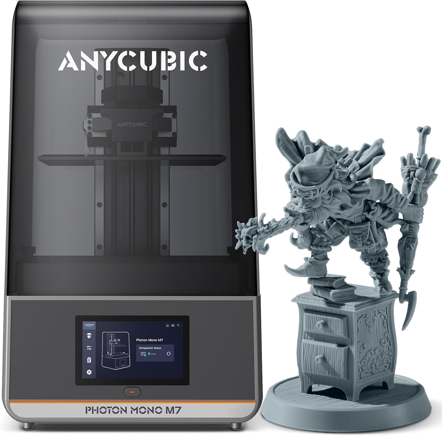 ANYCUBIC Photon Mono M7 Stampante 3D Resina, HD 14K Display da 10,1 con COB LighTurbo 3.0, Stampa Veloce da 150 mm/h, Stampante 3D Intelligente, Volume di Costruzione 8,77 x4,96x9,05