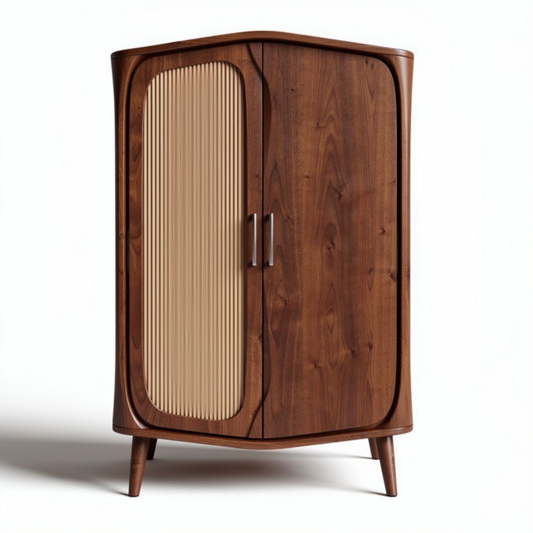 Armadio in legno per soggiorno – design moderno e funzionale – 90 x 60 x 130 cm