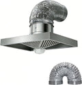 1m Pipe, Cappa aspirante Quadrata da soffitto ad Alta efficienza da 100W, con Tubo di Ventilazione per Un Efficace Ricambio d'Aria nella Tua Cucina (10 Pollici)