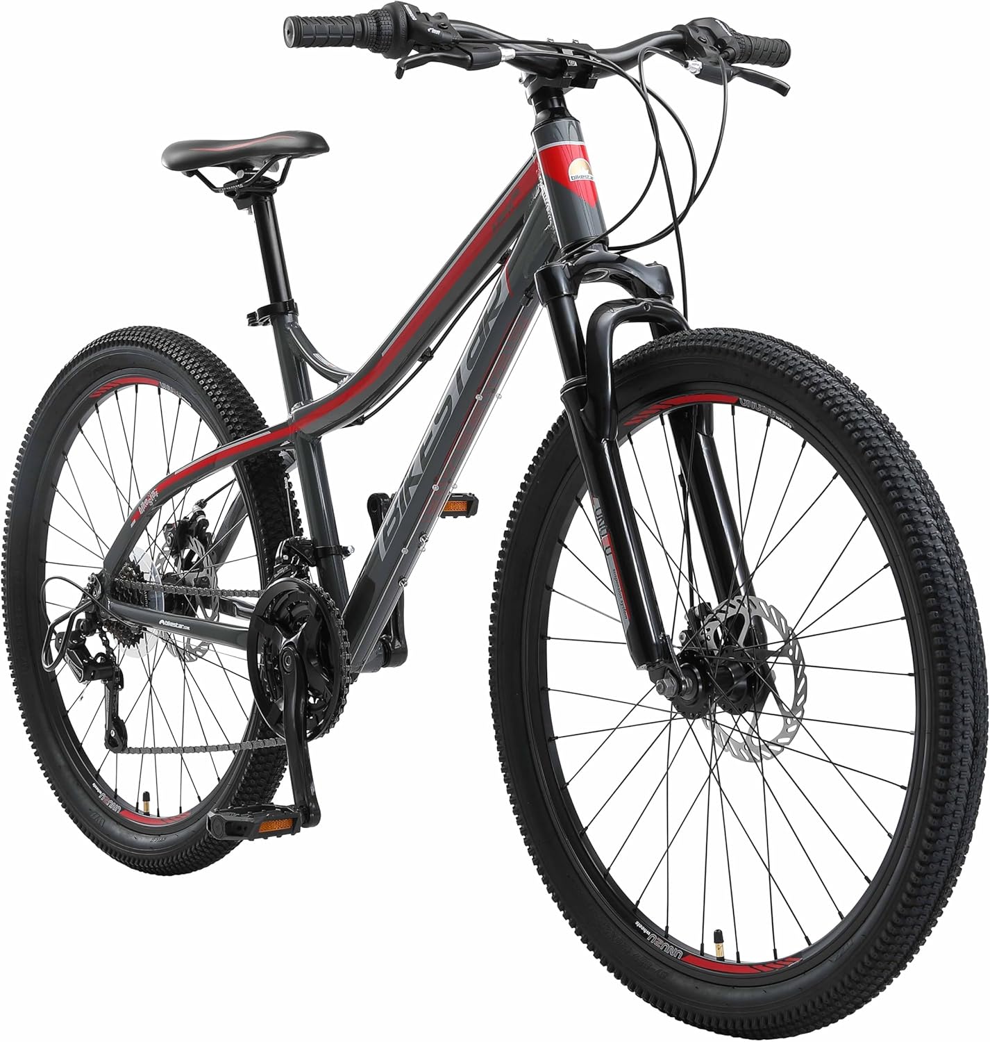 BIKESTAR Hardtail Mountain Bike in Alluminio, Freni a Disco, 26 27.5 29 | Bicicletta MTB Telaio 18 17 18 Cambio Shimano a 21 velocità |