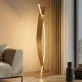 LED floor lamp 'Marija' dimmable (modern) colour gold metal e.g. living room  dining room (1 light, bulb included) by Lucande | LED floor lamp
