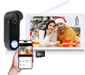 WiFi 1080P Videocitofono senza fili, videocitofono senza fili con touch screen da 8, campanello con fotocamera, visione notturna, rilevamento del movimento, controllo 'applicazione