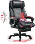 Sedia da Ufficio Esecutiva 200 kg con Supporto Lombare, Schienale Alto, Imbottitura Spessa, Robusta Base in Metallo, Ruote Silenziose, Sedia da Scrivania Ergonomica
