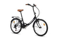 moma bikes Bicicletta Pieghevole, TOP CLASS 24, Alluminio, SHIMANO 6V, Sella Comfort : Sport e tempo libero(Nero)