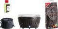 LotusGrill XL Starter-Set, 1 griglia, 1 carbone di faggio da 2,5 kg, 1 pasta combustibile da 200 ml, 1 borsa per il trasporto (Black)
