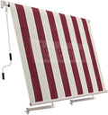 Drop Sun Shade 400 x H.300 cm - Burgundy/Cream