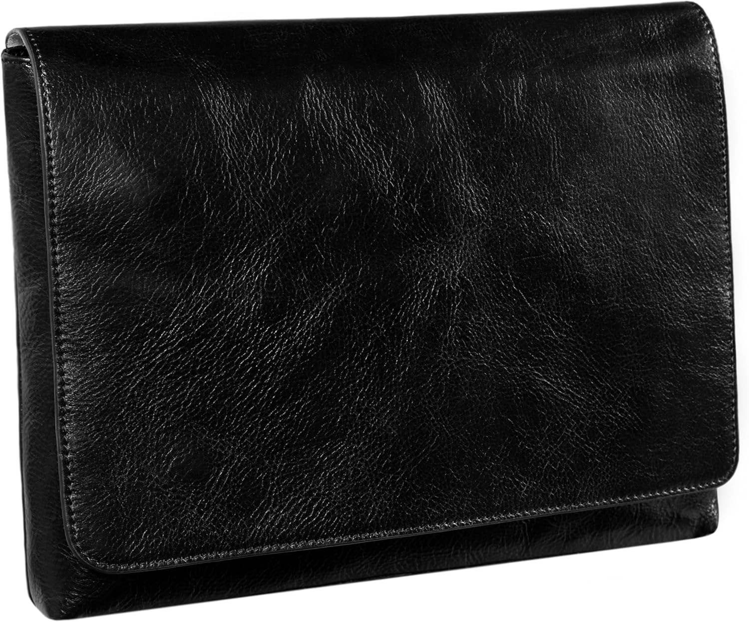 Time Resistance Borsa Messenger - Borsa a Tracolla in Pelle con Tracolla Regolabile