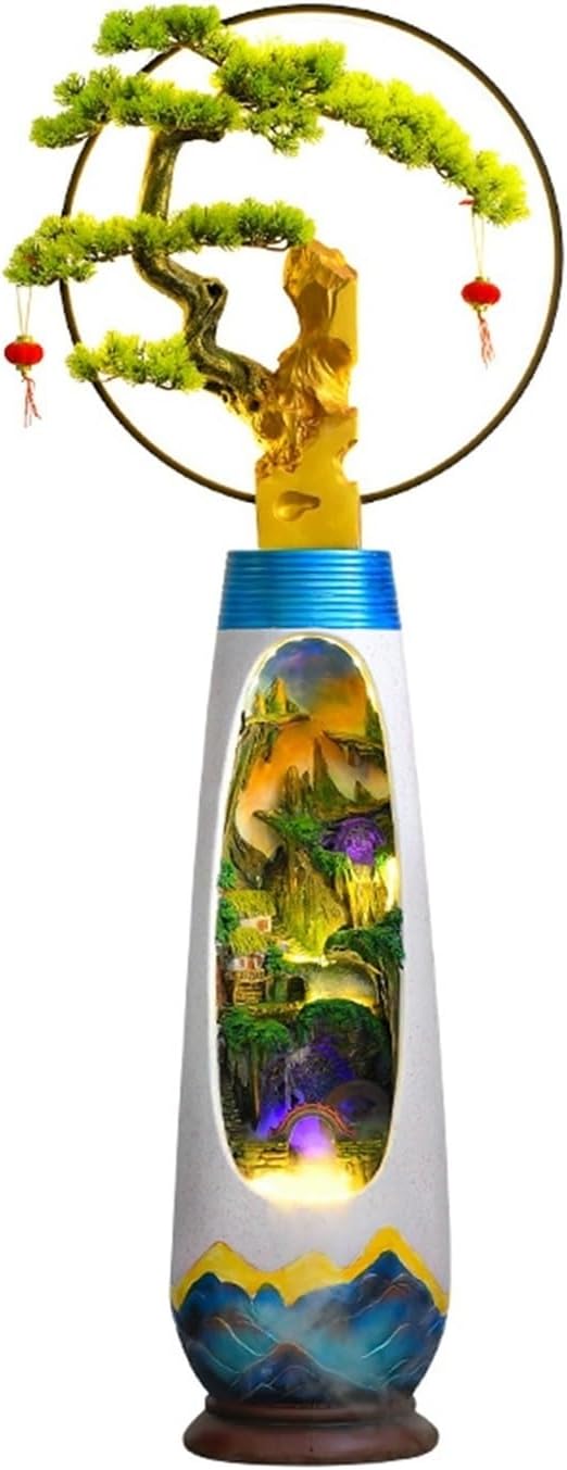 Fontana da Pavimento a Forma di Ase con Luce LED e umidificatore, Decorazione da Giardino per Balcone, Patio, Regalo di inaugurazione della casa o di Apertura per l'ingresso, L