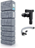 2025 Serbatoio per acque piovane Tower Stone, serbatoio per pioggia 350-500L(350L/Grau)
